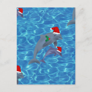 jultomtendelfiner helg vykort