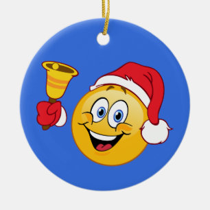 JultomtenEmoji ringning sätta en klocka på Julgransprydnad Keramik