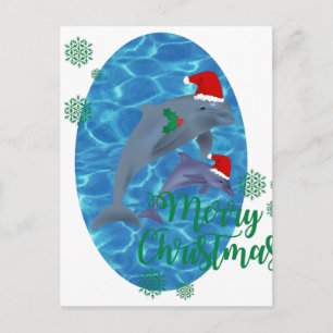 jultomtengod juldelfiner helg vykort