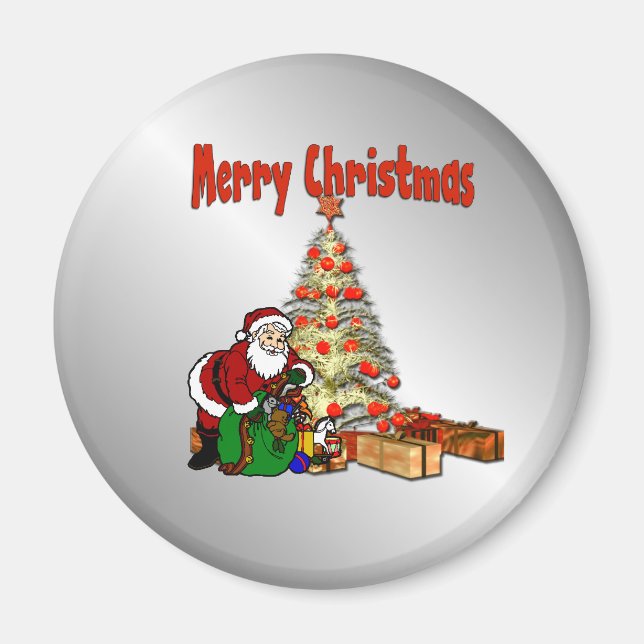 Jultomtenjulgran Magnet (Framsidan)