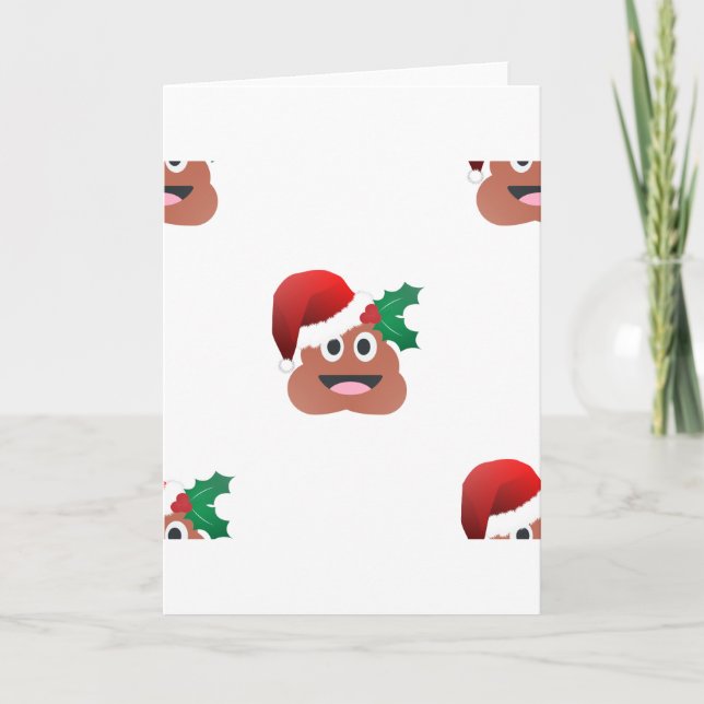 jultomtenpoopemoji helgkort (Framsida)