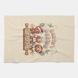 jultomtens Baking Crew-julkakor Kökshandduk