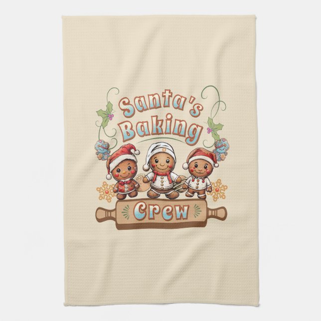 jultomtens Baking Crew-julkakor Kökshandduk (Vertikal)
