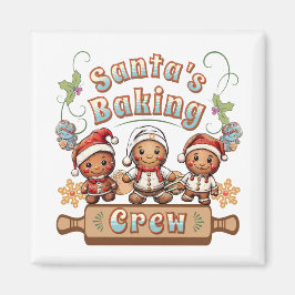 jultomtens Baking Crew-julkakor Magnet