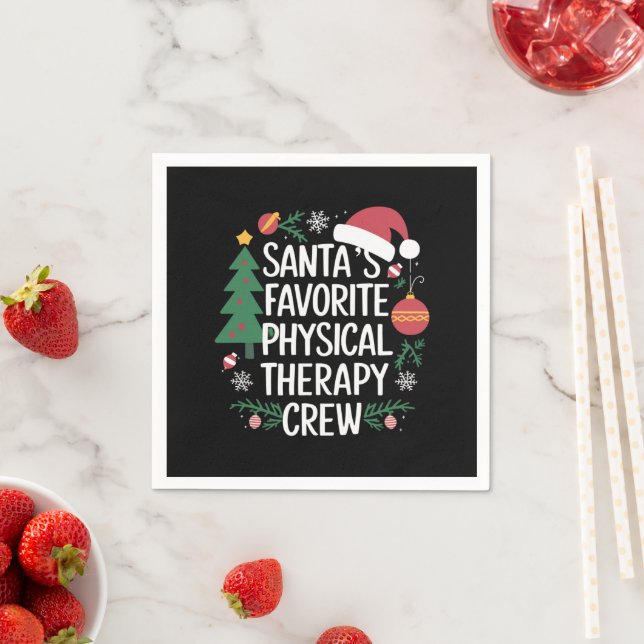 Jultomtens favorit fysiska terapilag jul pappersservett (Insitu)