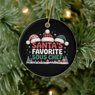 Jultomtens favorit souschef julmatlagning Xmas Julgransprydnad Keramik