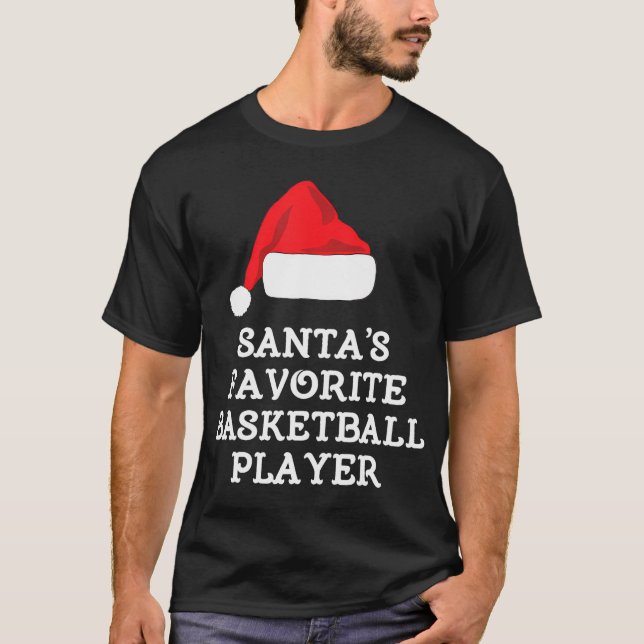 Jultomtens favoritbasketbollspelare Julthatt T Shirt (Framsida)