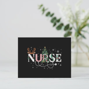 Jultomtens Favorite Nurse Julafton presenterar Hol Helg Vykort