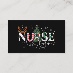 Jultomtens Favorite Nurse Julafton presenterar Hol Visitkort