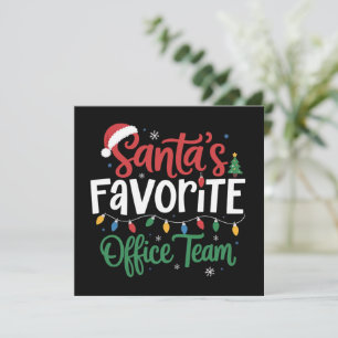 Jultomtens favoritkontorsteam jul kul arbete  julkort
