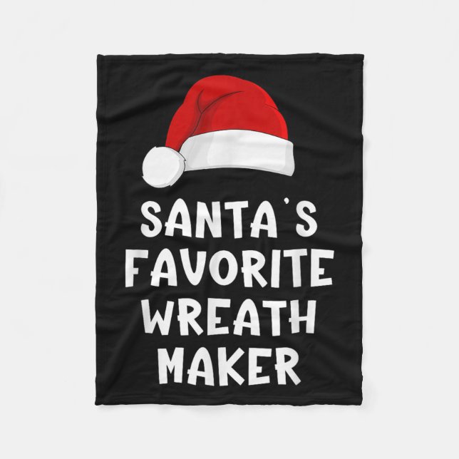 Jultomtens favoritkrans Maker Funny Julafton Fleecefilt (Framsidan)