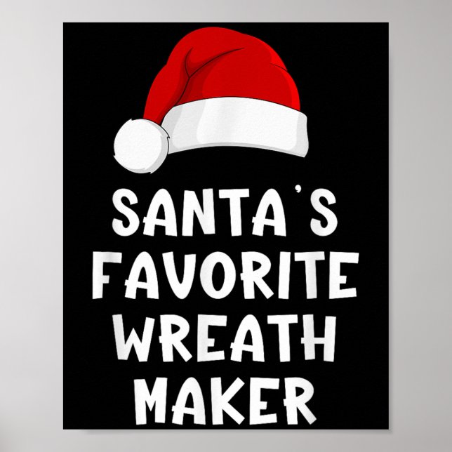 Jultomtens favoritkrans Maker Funny Julafton Poster (Framsidan)