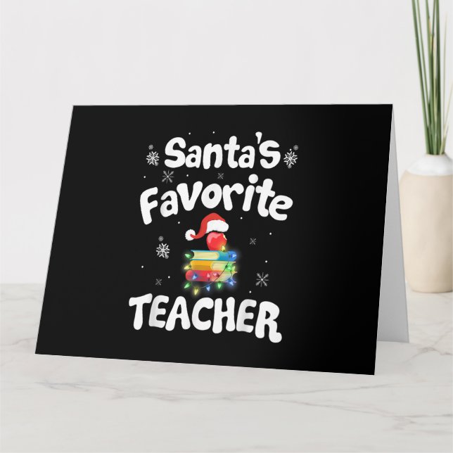 Jultomtens favoritlärare familjematchande grupp Ch Kort (Framsida)