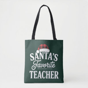 Jultomtens favoritlärare jul lär studenter tygkasse