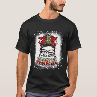 Jultomtens favoritnäsa Messy Bun Mamma julklapp T Shirt