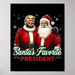 Jultomtens favoritpresident jul söß Trump hol Poster