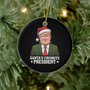 Jultomtens favoritpresident rolig Trump jul Julgransprydnad Keramik