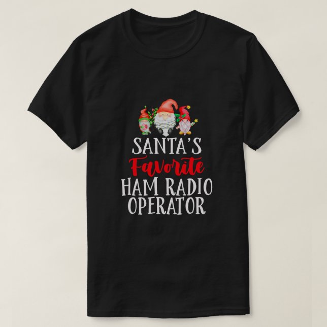 jultomtens favoritradiooperatör, jultomte t shirt (Design framsida)