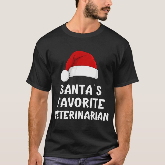 Jultomtens favoritveterinär Funny T Shirt (Framsida)