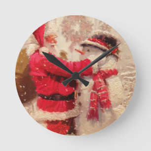 jultomtens Frosty-jul Rund Klocka