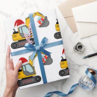 Jultomtens grävmaskin Bebis T-Shirt Presentpapper