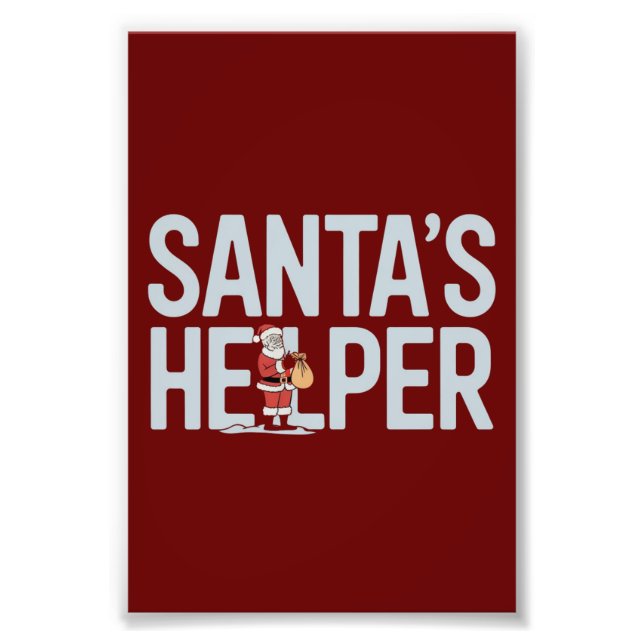 jultomtens Helper-jul Fototryck (Framsidan)