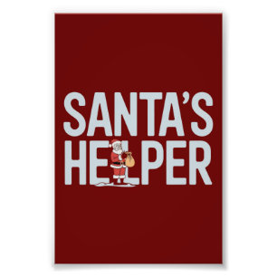 Jultomtens hjälpreda jul fototryck