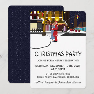 Jultomtens kyss på julinbjudan inbjudningar