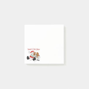 Jultomtens lilla tjutande Cavalier King Charles  Post-it Block