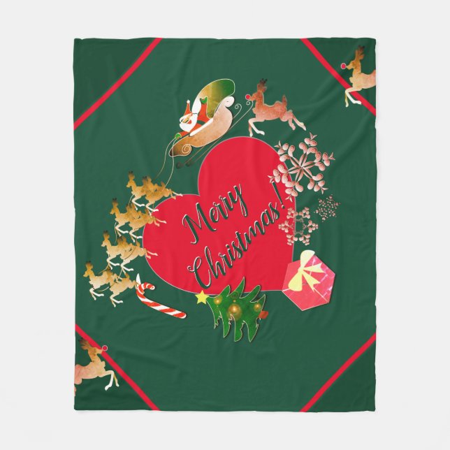 Jultomtens Rener Fleece Blanket (Framsidan)