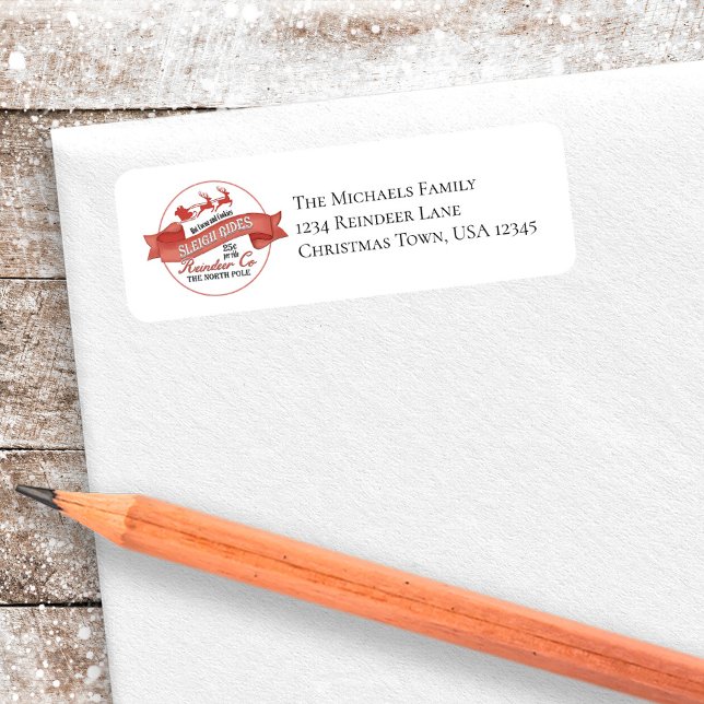 jultomtens Returadress Returadress Etikett (Santa Claus return address label. )