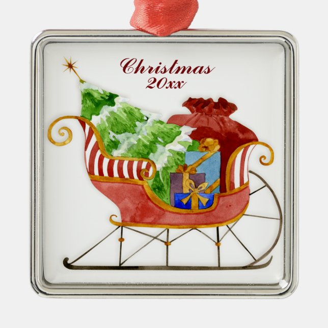 Jultomtens Sleigh Ornament (Framsidan)