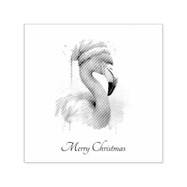 Jultomtens Snöfling Flamingo, specialdesignad Självfärgande Stämpel