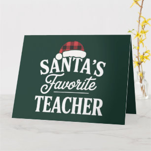Jultomtes favoritlärare jul lär studenter kort