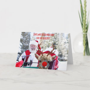 Jultomtes roliga Rudolf-ögonblick - Alpaka-dräkt Kort
