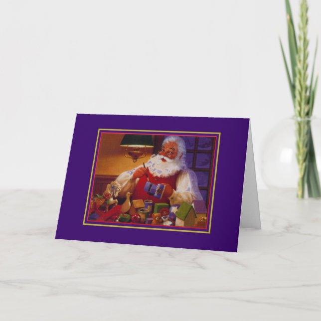 Jultomteverkstad julkort helgkort (Framsida)