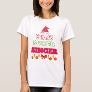 Jultomts favoriter Karaoke Singer-julofferter T Shirt