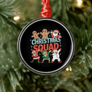 Jultorad Santa Dabbing Elf Family Matching Julgransprydnad Metall