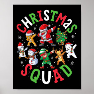 Jultorad Santa Dabbing Elf Family Matching Poster
