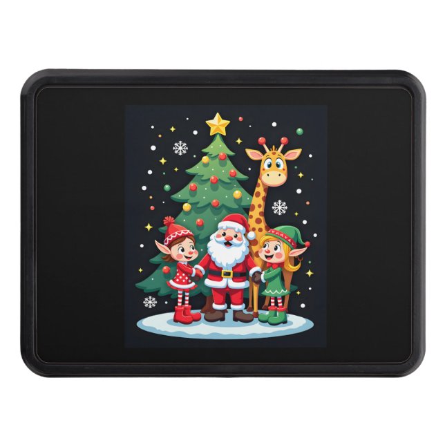 Jultorad Santa Giraffe Elf Dabbing Matching Dragkroksskydd (Framsidan)