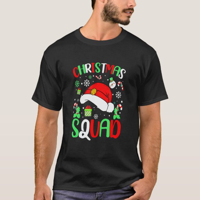 Jultorad Santa Hat-familjen Matching Pajama T Shirt (Framsida)