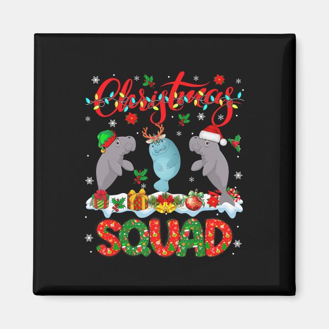 jultorg tre jultomtrarna Elf Manatees Magnet (Framsidan)