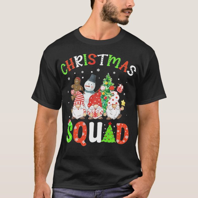 Jultorget Elf Funny Julafton Träd Snögubbe afrika T Shirt (Framsida)
