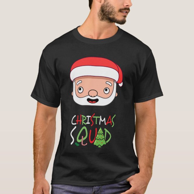 Jultorget med Jultomten Funny Ansikte T Shirt (Framsida)