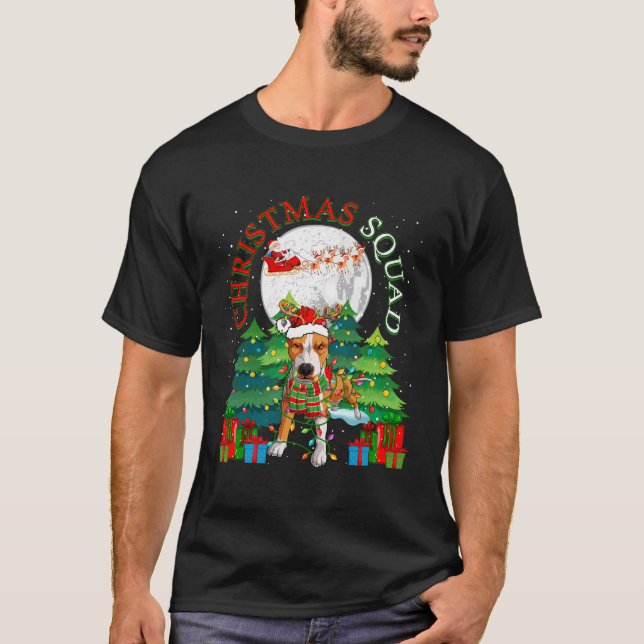 Jultornet Santa Reindeer Pit Bull Julafton Owner T Shirt (Framsida)