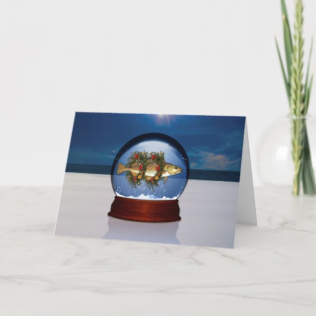 Jultorsken Snö Globe Helgkort (Framsida)