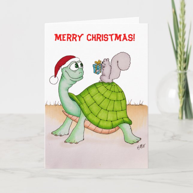 Jultortoise Helgkort (Framsida)