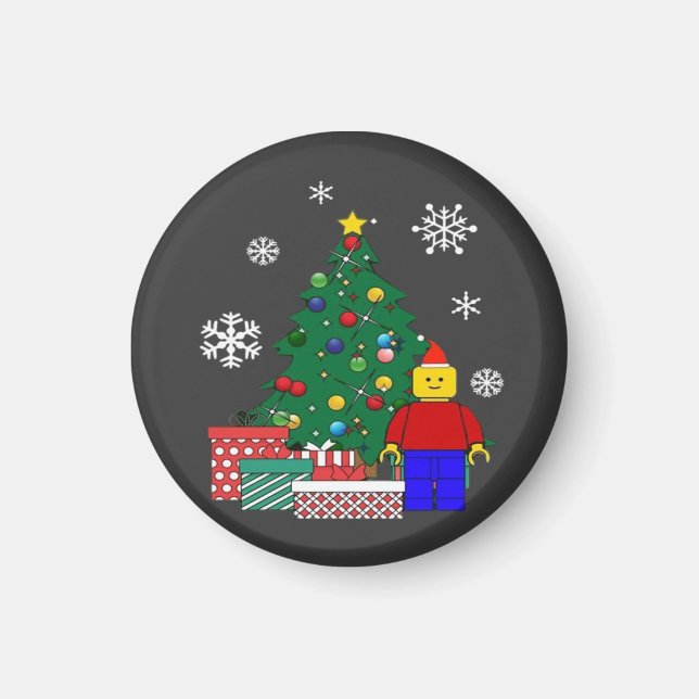 Julträd Baseball Magnet (Framsidan)