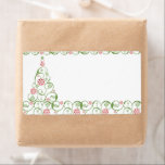 Julträd Snowflake Swirl-julklapp Märkre Fraktsedel<br><div class="desc">Se mer juldesign av Sandra</div>