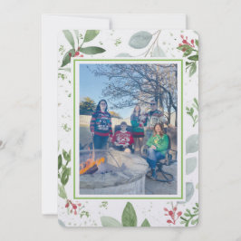 Julträdgårdsfamiljefoto Julkort